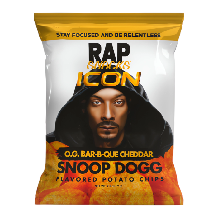 Rap Snacks Snoop Dogg O.G Bar-B-Que Cheddar Potato Chips 71g USA