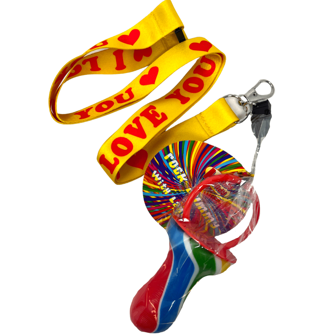 Rock Lollipop Lanyard I Love You