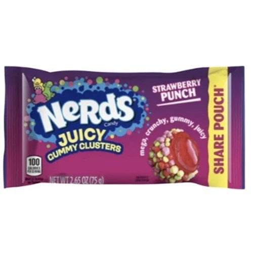 Nerds Juicy Gummy Clusters Strawberry Punch Flavour Share Pouch 75g
