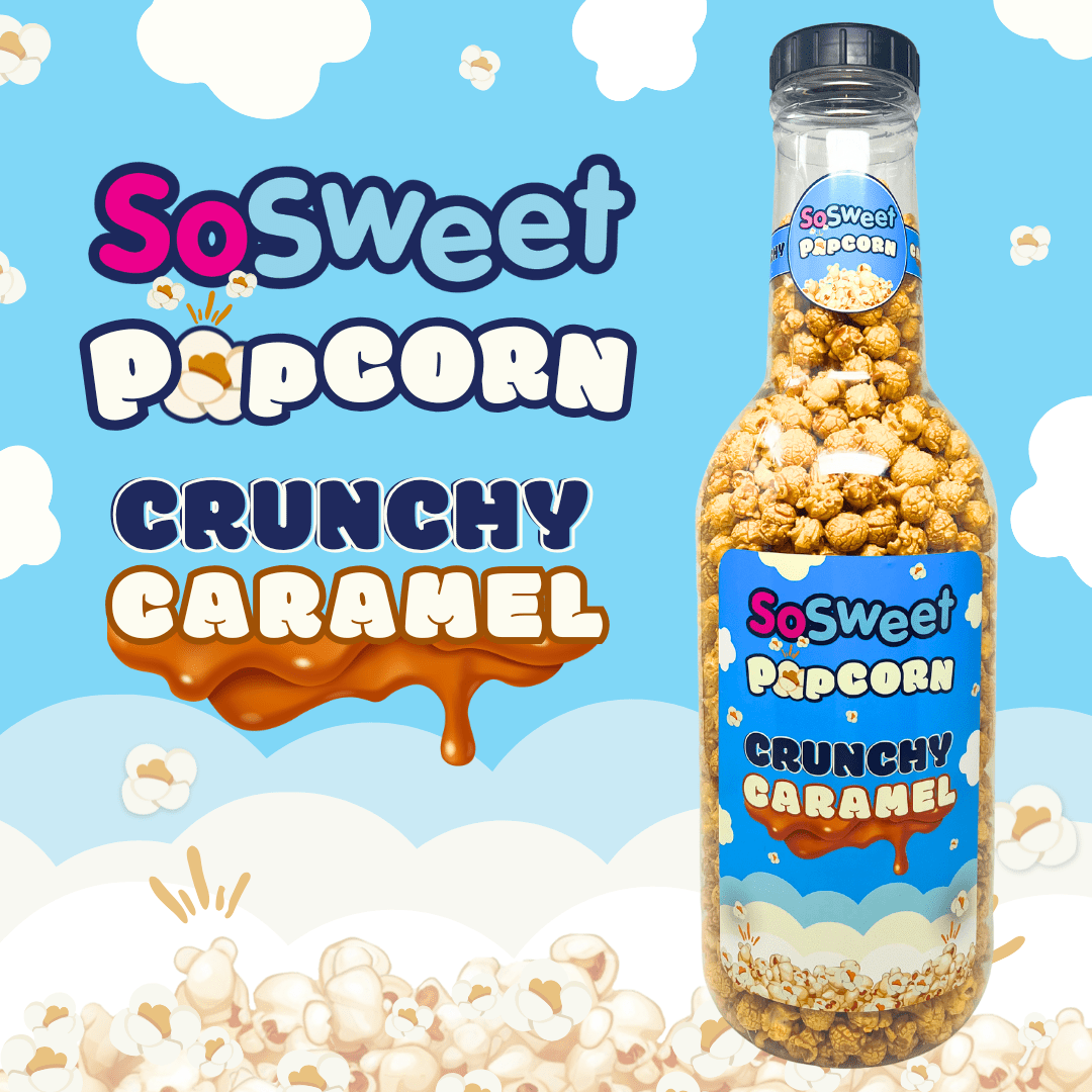 SoSweet Crunchy Caramel Popcorn LARGE Bottle (890g)