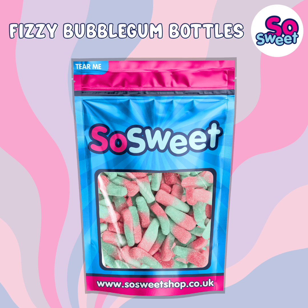 SoSweet Fizzy Bubblegum Bottles Pouch 800g