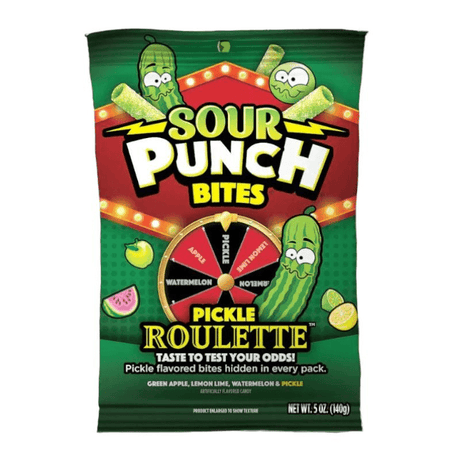 Sour Punch Pickle Roulette Peg Bag (140g)