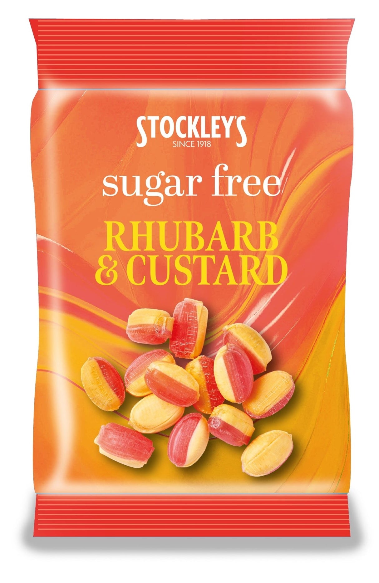 Stockleys Sugar Free Rhubarb & Custard Peg Bag 70g