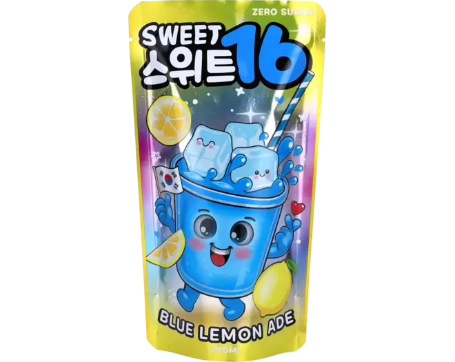 Sweet16 Blue Lemon Ade Zero Sugar Pouch 200ml (KOREA)