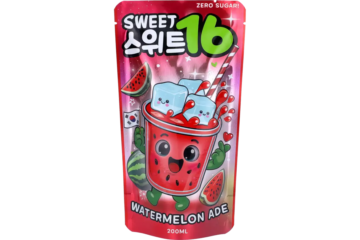 Sweet16 Watermelon Ade Zero Sugar Pouch 200ml (KOREA)