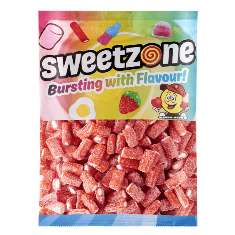 Sweetzone Bag Fizzy Strawberry Pencils (1kg)