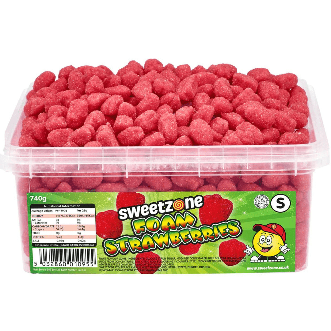 Sweetzone Foam Strawberries Tub 805g