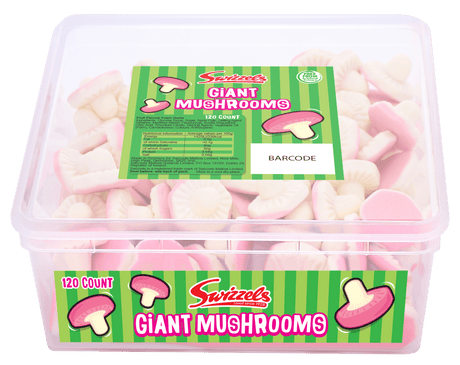 Swizzels Fun Gums Tub Giant Mushrooms (120pcs)
