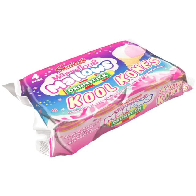 Swizzels Marvellous Mallow Kool Kones (4 Pack) (Case of 10)