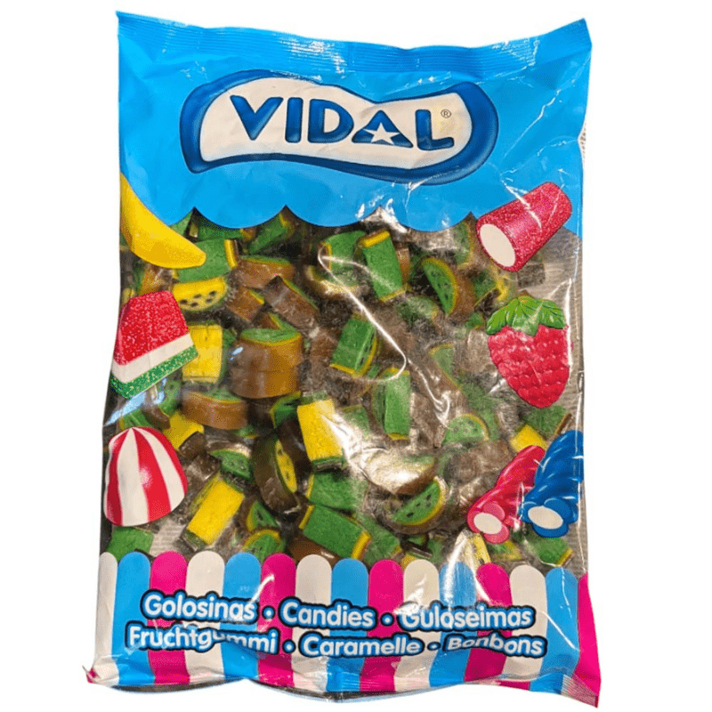 Vidal Bag Liquorice Kiwi Slices (1kg)