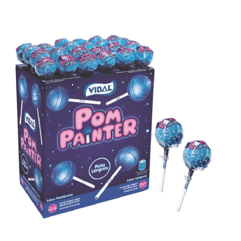 Vidal Lollipop Blue Raspberry (Box of 100)
