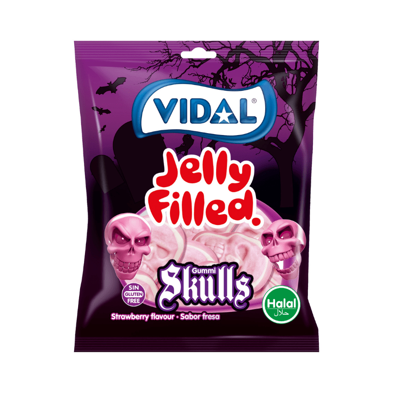 Vidal Mini Bag Jelly Filled Skulls (90g)