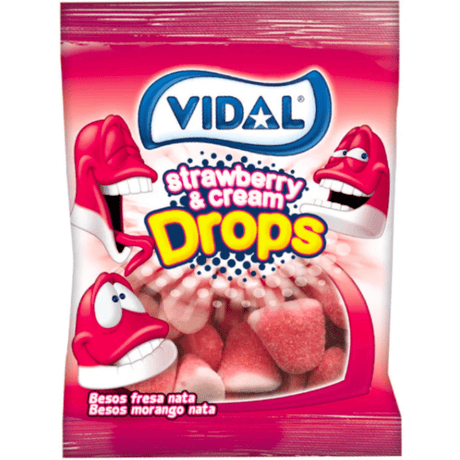 Vidal Strawberry & Cream Drops (100g)