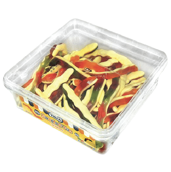 Vidal Tub Jelly Snakes (60pcs)