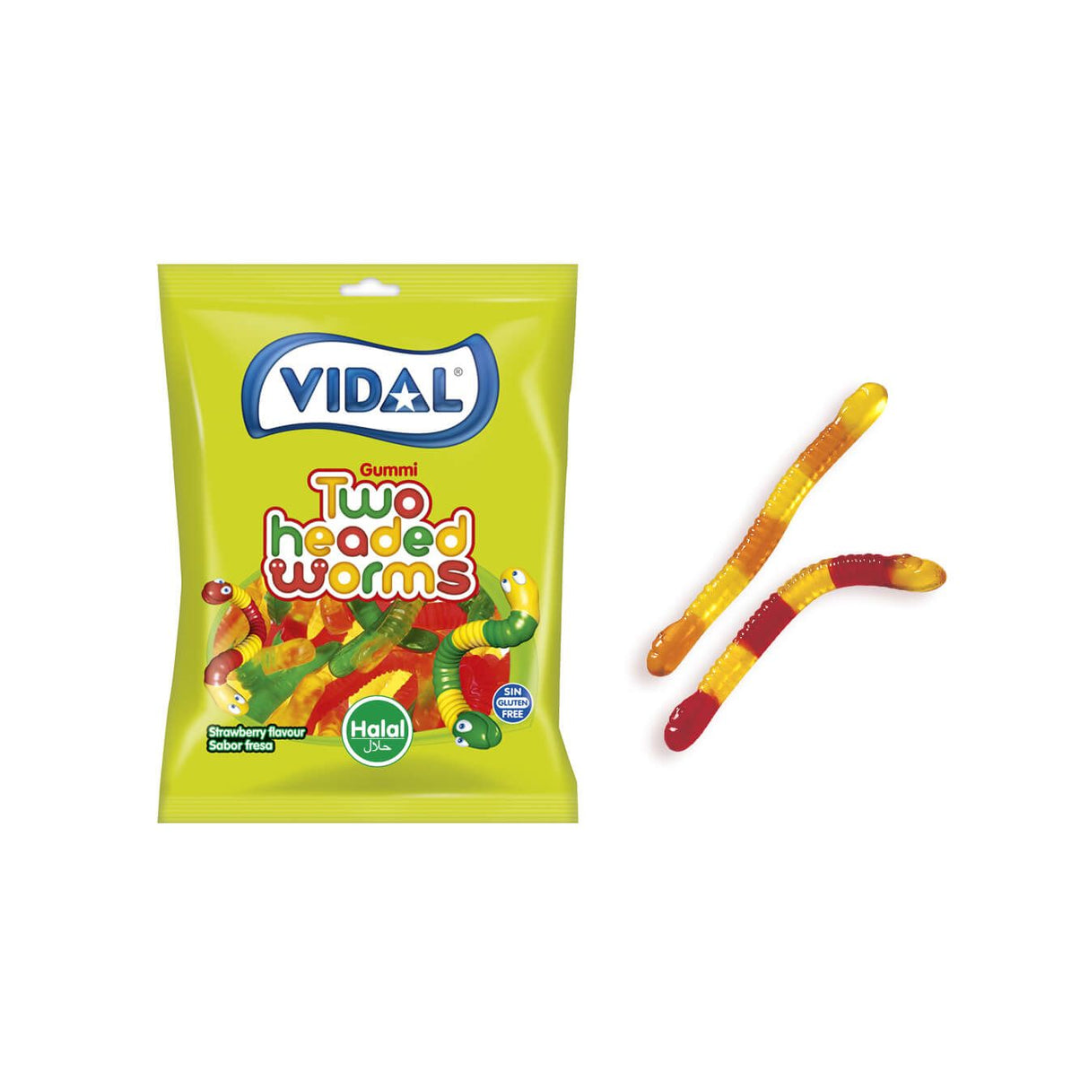 Vidal Two Headed Worms Peg Bag 90g