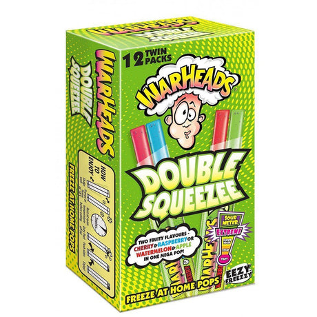 Warheads Double Squeezee Freeze Pops - 12 Pack