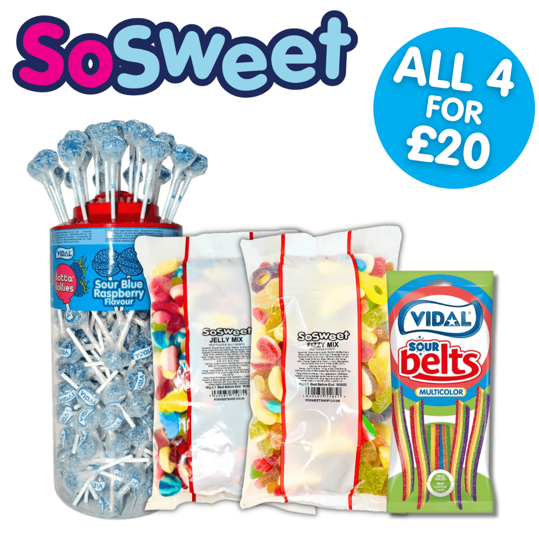 2kg Fizzy, Jelly Sweets + Vidal Lotta Lollies