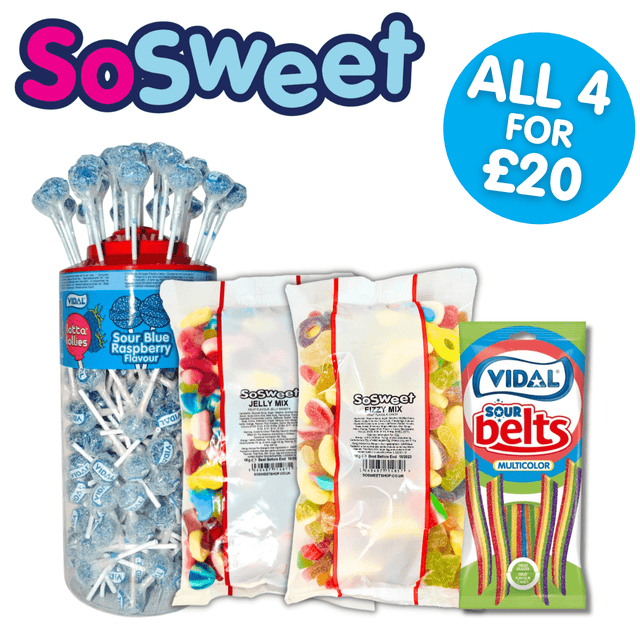 2kg Fizzy, Jelly Sweets + Vidal Lotta Lollies