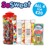 2kg Fizzy, Jelly Sweets + Vidal Mega Zoom Lollipops