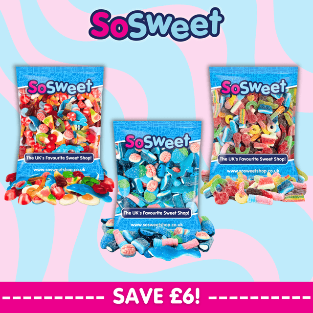 3 x 1kg Sweet Mix Bags (Pick your own)