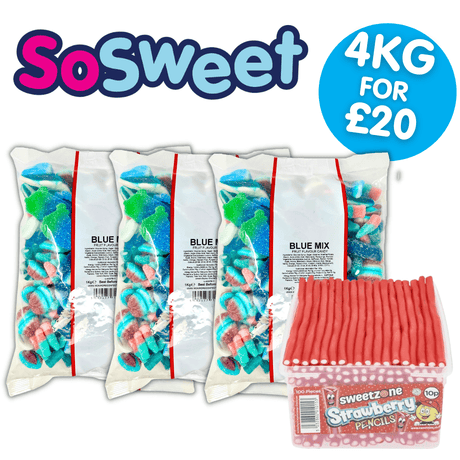 4k for £20 - 3x Blue, Sweetzone Pencil Tub (100pcs)