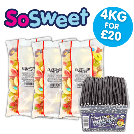 4k for £20 - 3x Fizzy, Sweetzone Pencil Tub (100pcs)