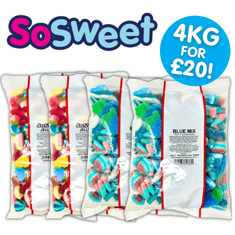 4kg for £20 - 2x Jelly, 2x Blue
