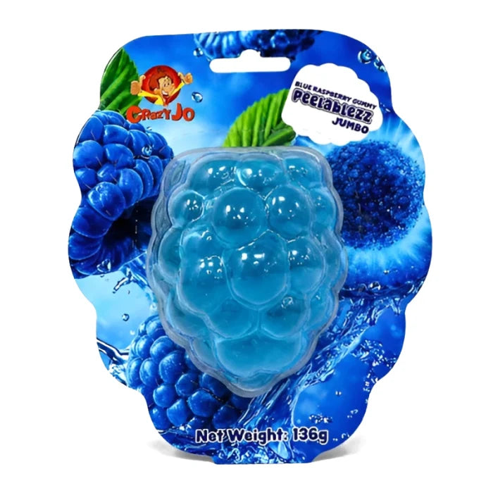Crazy Jo Peelablezz Jumbo Blue Raspberry Gummy 136g