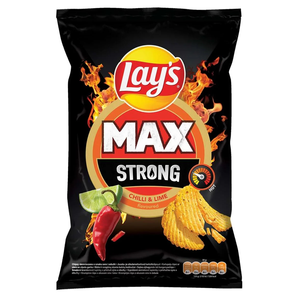 Lays Max Strong Chilli & Lime Bag 120g