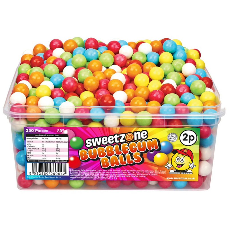 Sweetzone Tub Bubblegum Balls (805g)