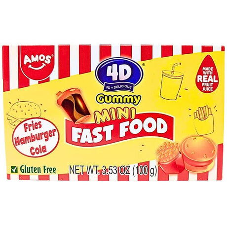 Amos 4D Fruit Gummy Mini Fast Food Theatre Box 100g