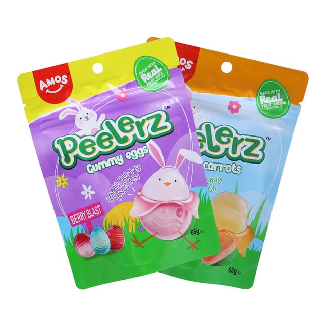 Amos Peelerz Carrots OR Eggs Pouch 65g
