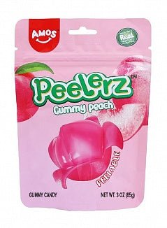 Amos Peelerz Gummy Peach Peg Bag 85g