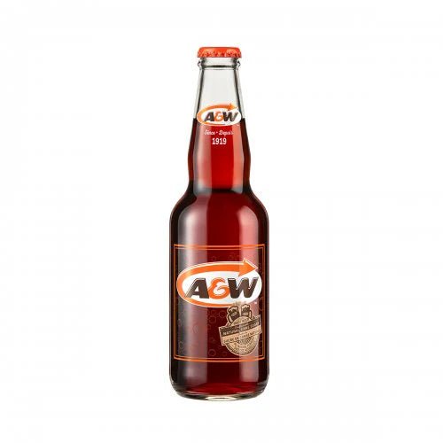 A&W Root Beer Glass Bottle 341ml CANADA