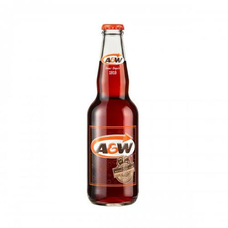 A&W Root Beer Glass Bottle 341ml CANADA