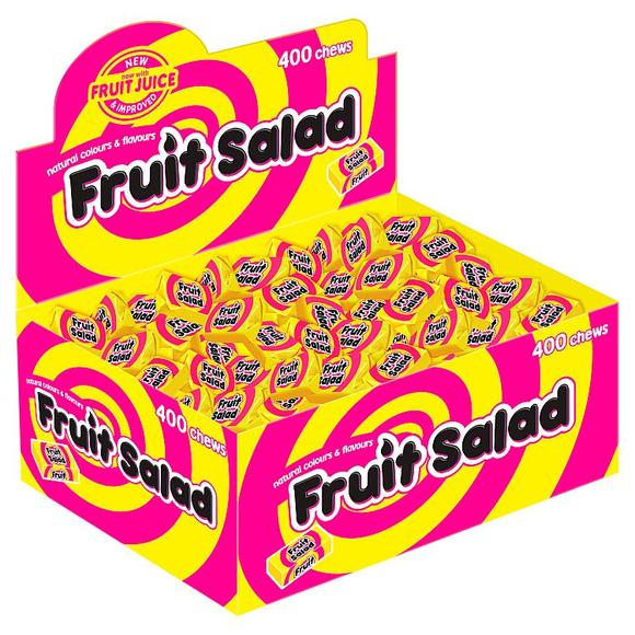 Barratt Fruit Salad Box 400 Raspberry Pineapple Chews SoSweet barratt-fruit-salad-box-400-raspberry-pineapple-chews-sosweet