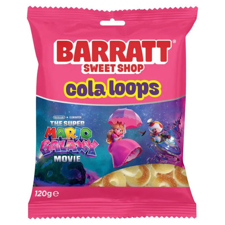 Barratt Sweet Shop The Super Mario Galaxy Movie Cola Loops Peg Bag 120g