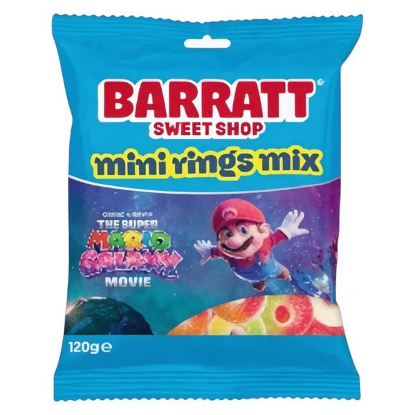 Barratt Sweet Shop The Super Mario Galaxy Movie Mini Rings Mix Peg Bag 120g