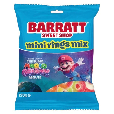 Barratt Sweet Shop The Super Mario Galaxy Movie Mini Rings Mix Peg Bag 120g