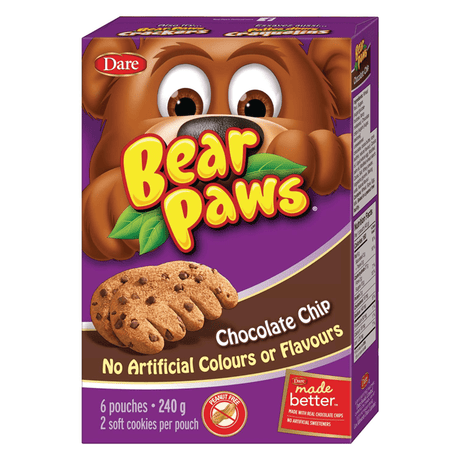 Bear Paws Chocolate Chip 6 Pack (240g)