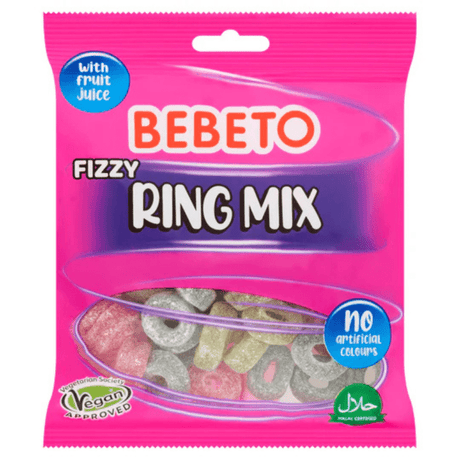 Bebeto Bag Fizzy Ring Mix £1 PMP (150g)