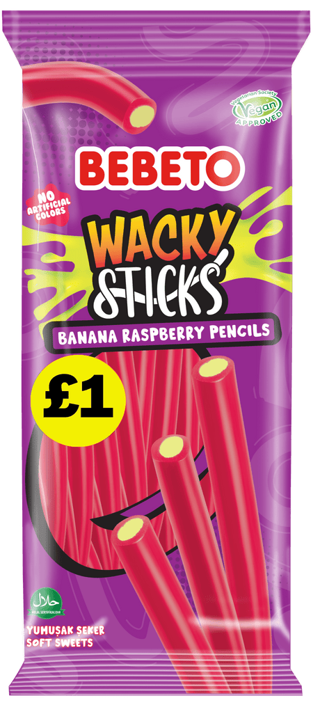 Bebeto Banana Raspberry Pencils Peg Bag 140g PMP £1