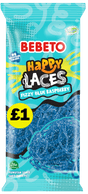 Bebeto Fizzy Blue Raspberry Laces Peg Bag 140g PMP £1