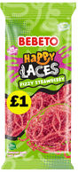 Bebeto Fizzy Strawberry Laces Peg Bag 140g PMP £1