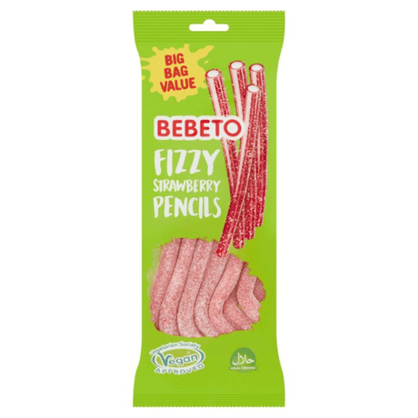 Bebeto Fizzy Strawberry Pencils (160g)