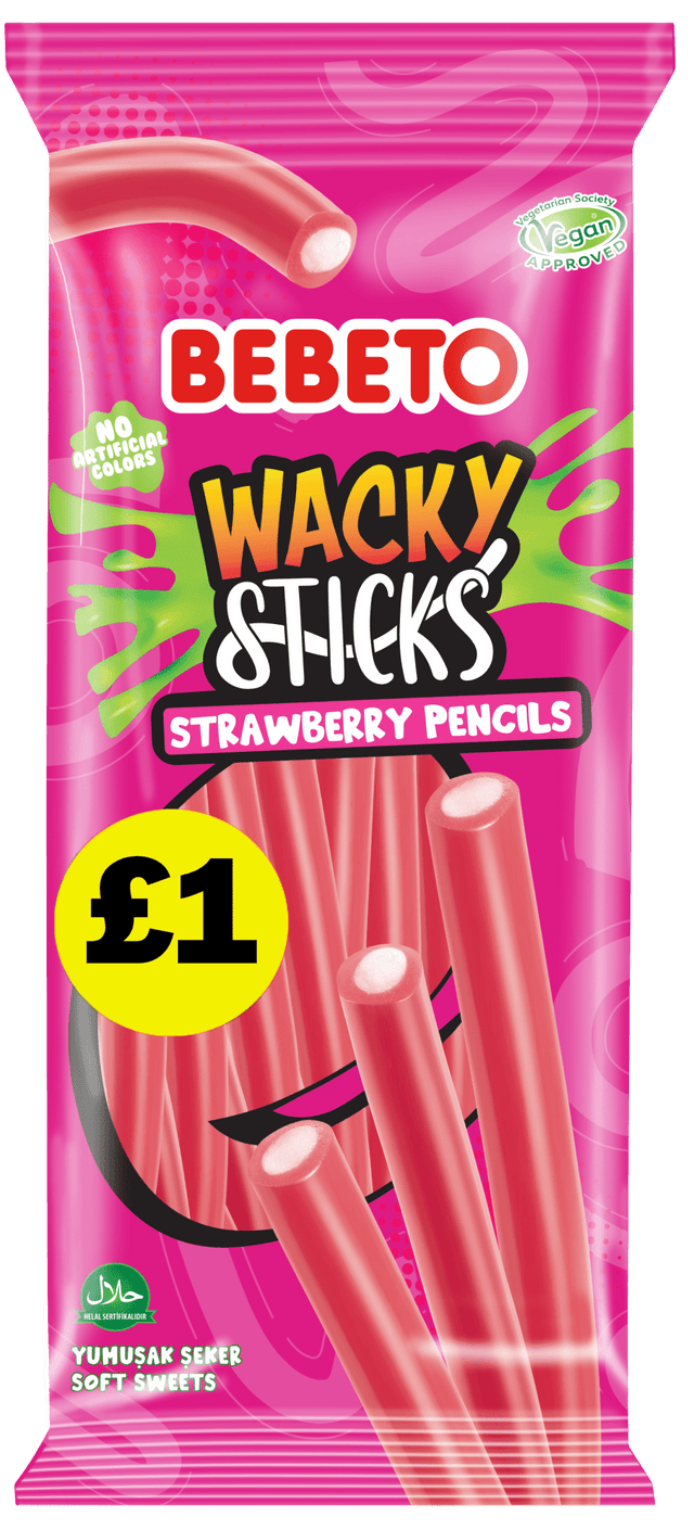 Bebeto Strawberry Pencils Peg Bag 140g PMP £1