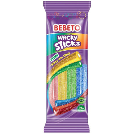 Bebeto Wacky Sticks Fizzy Rainbow (160g)