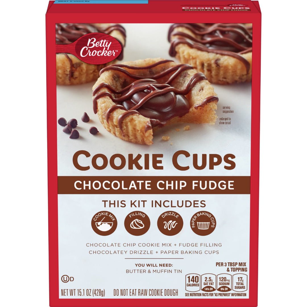 Betty Crocker Cookie Cups Mix Chocolate Chip Fudge (397g)