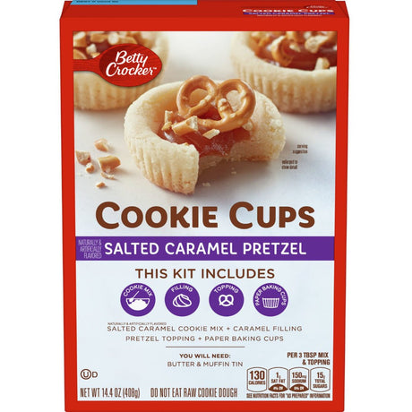Betty Crocker Cookie Cups Mix Salted Caramel Pretzel (400g)
