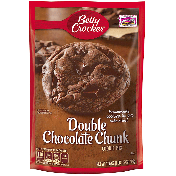 Betty Crocker Double Chocolate Chunk Cookie Mix (496g)